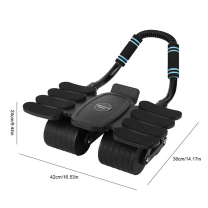 Abdominal Workout Roller with 8 Elbow Support Abdominal Fitness Wheel Automatic Rebound for Exercising Shoulder Arm Leg Muscles