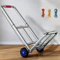 Foldable Stainl Steel Hand-Pulled op Cart for Lage Transport Double Trailer Small Goods Trolley Pu Cart Water
