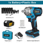 Gisam 1200N.M Torque Brushless Electric Impact Wrench 1/2 inch Cordless Wrench Screwdriver Power Tool For Makita 18V Battery Pin