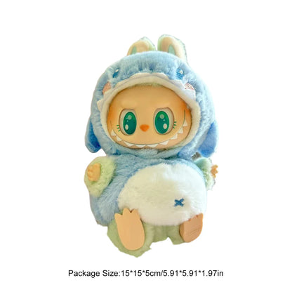 Mini Plush Doll'S Clothes Cute Outfit Accessories For Labubu V1 V2 Korea Kpop Idol Dolls Goose Dinosaur Macaron Clothing Gifts