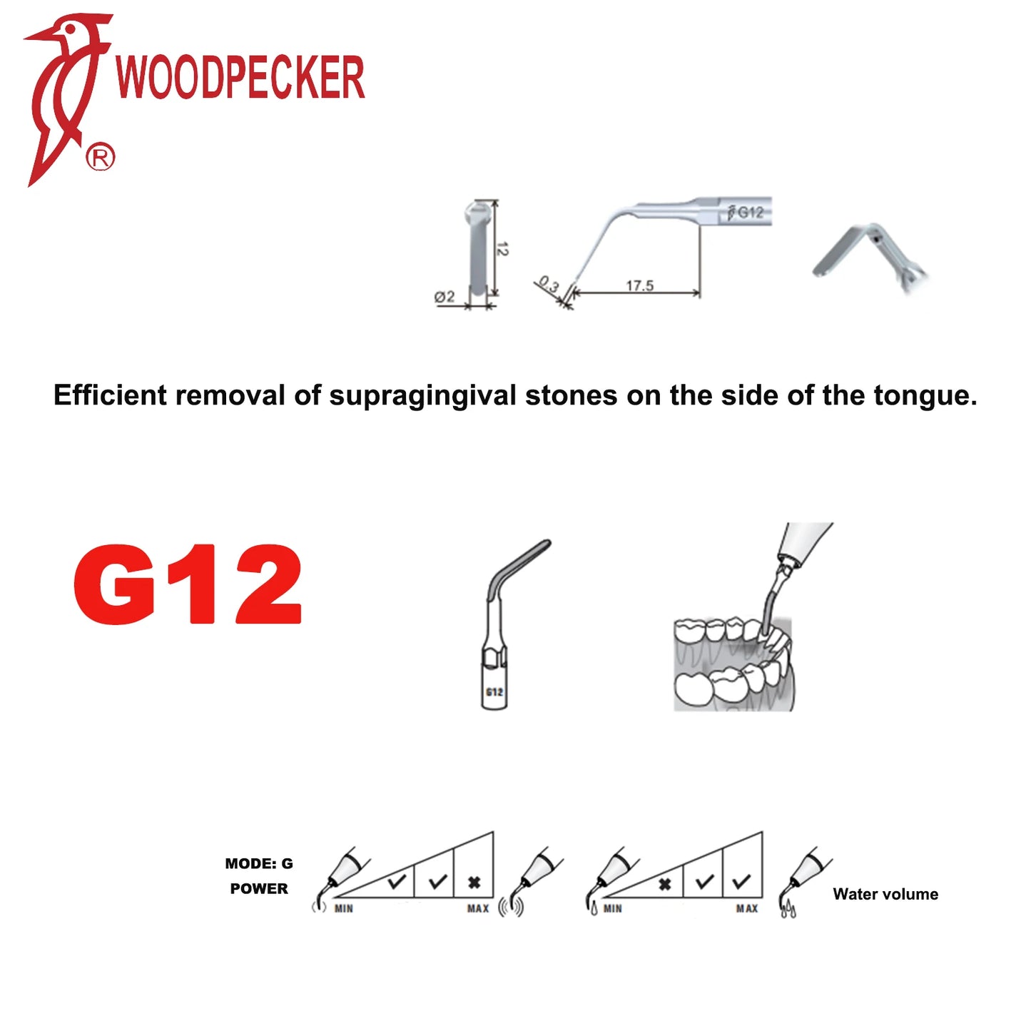 Woodpecker Dental Scaler Tips Ultrasonic Tooth Cleaning Machine Cutter Head Endo Perio Scaling Tips Fit EMS UDS Scaler Handpiece