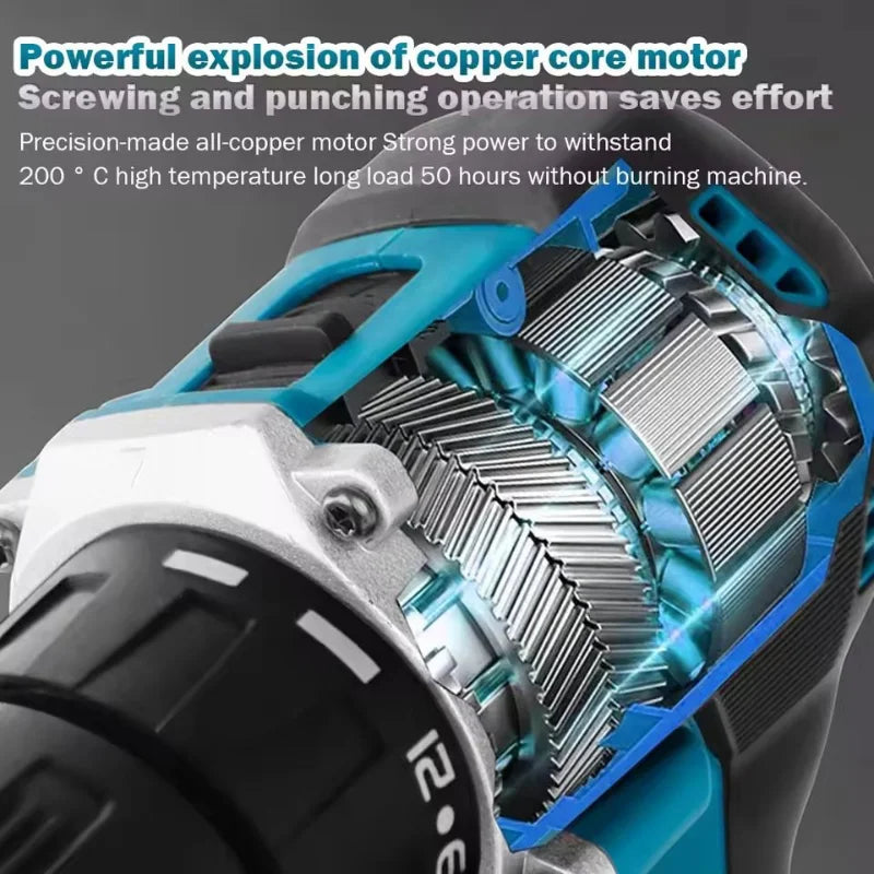 100%Original Makita DDF487 Cordless Driver. Drill Brushless Electric Impact Screwdriver Rechargeable Power Tool 18V With battery