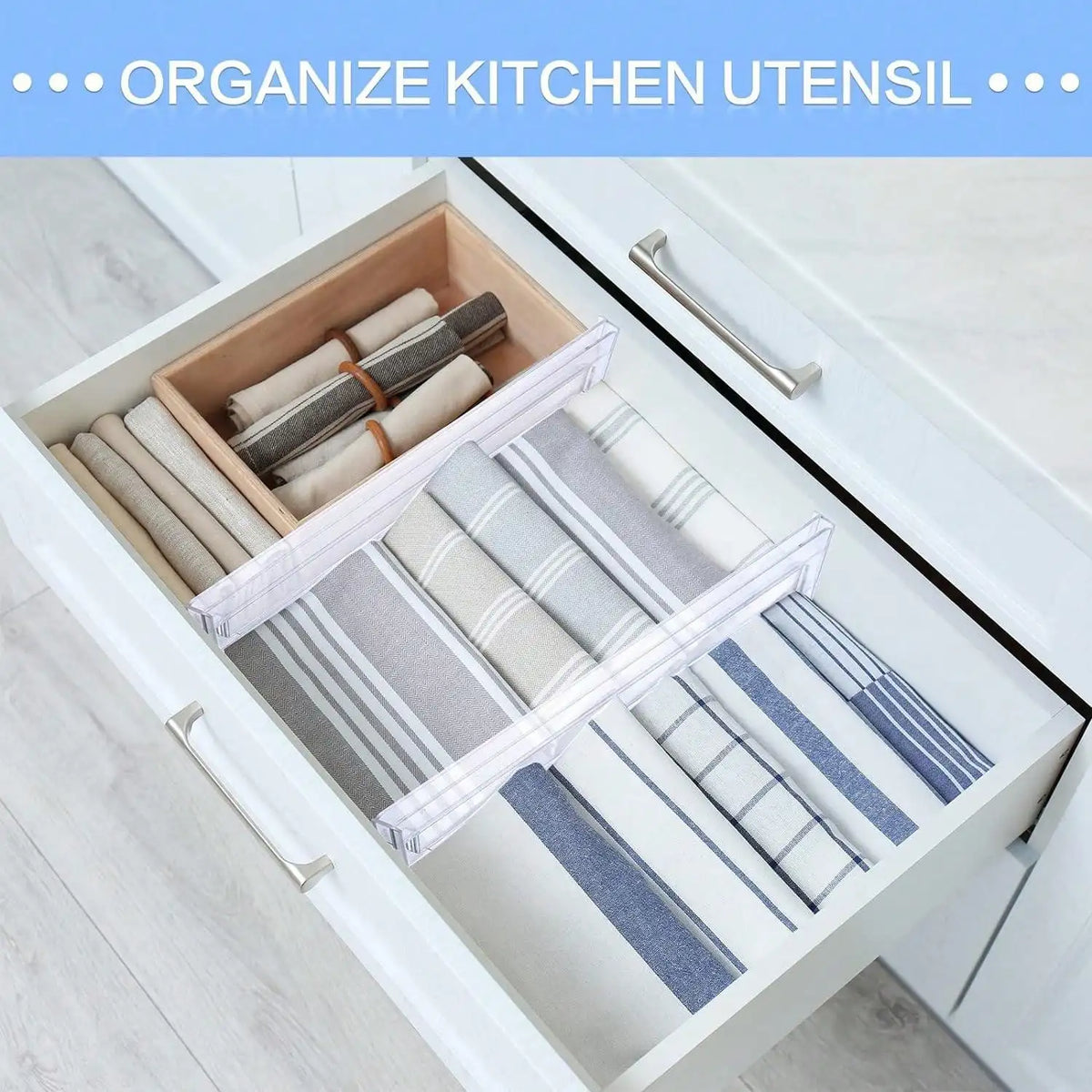 1/2/4/6/8PCS Drawer Wardrobe Dividers Organizers Expandable From Kitchen Drawer Organizer, Clear Plastic Partition Plate Tools