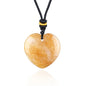 1pc 30mm Natural Stone Pendant Necklace Heart Amethyst Rose Quartz Pendant Necklace for Women Men Jewelry Party Gift