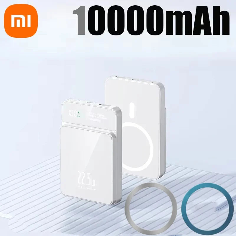 Xiaomi PD 22.5W Fast Charging Power Bank 500000mAh 15W Magsafe Wireless Charger for iPhone 16 Samsung Powerbank Magnetic Ring