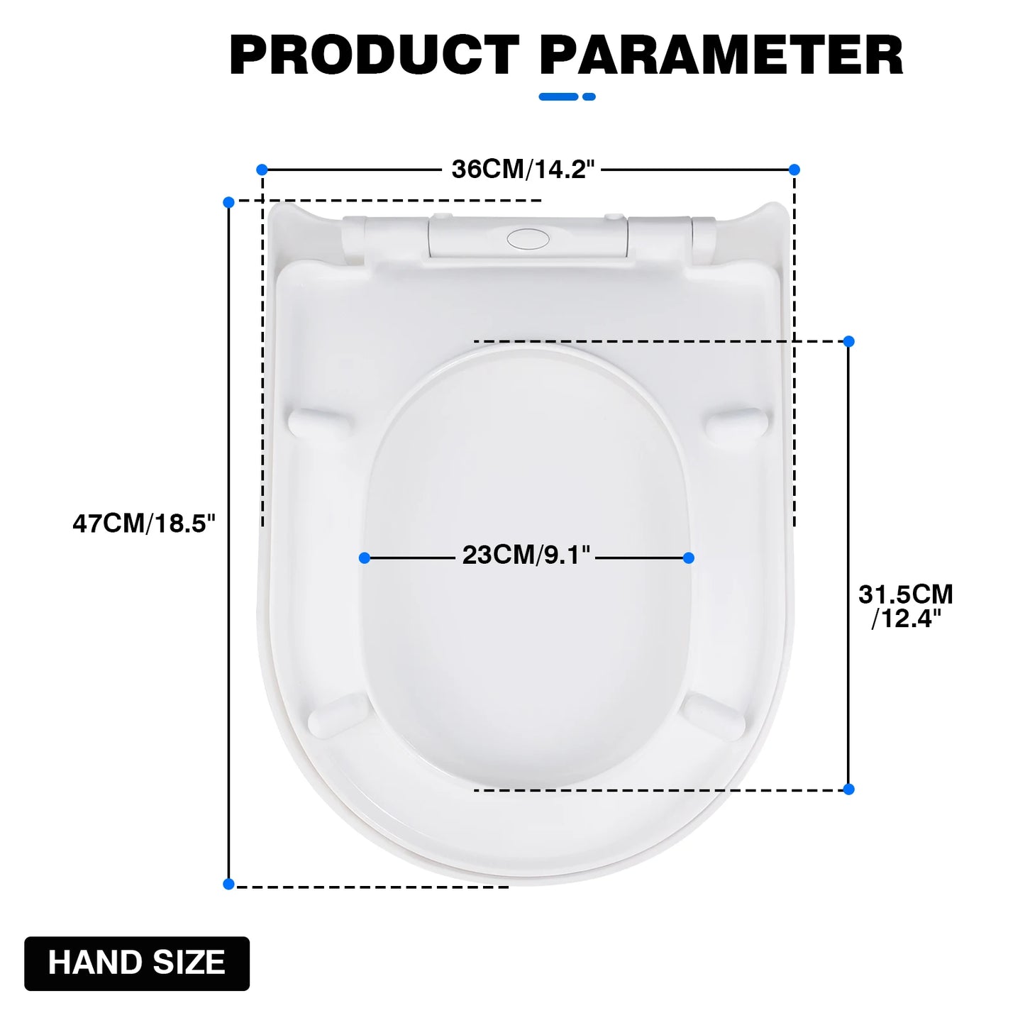 DayPlus Toilet Seat, Soft Close Toilet Seats White with Quick Release, Sturdy Duroplastic Anti-Bacterial Toilet Lid WC Seats