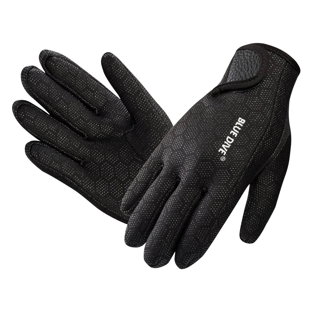 1.5mm Neoprene Gloves Adults Women Men Five Finger Warm Wetsuit Winter Gloves Anti Slip for Scuba Diving Snorkeling Surfing