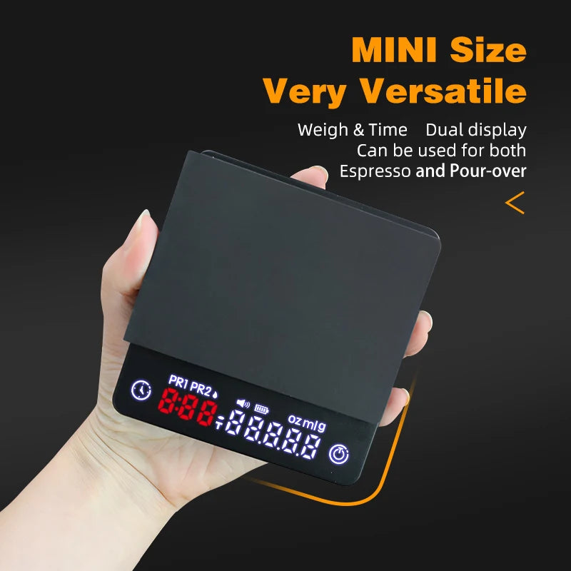 AliKisscafe Espresso Digital Scale With Timer Usb 3kg Electronic Precision Portable Barista Tool Kitchen Home Coffee Accessories