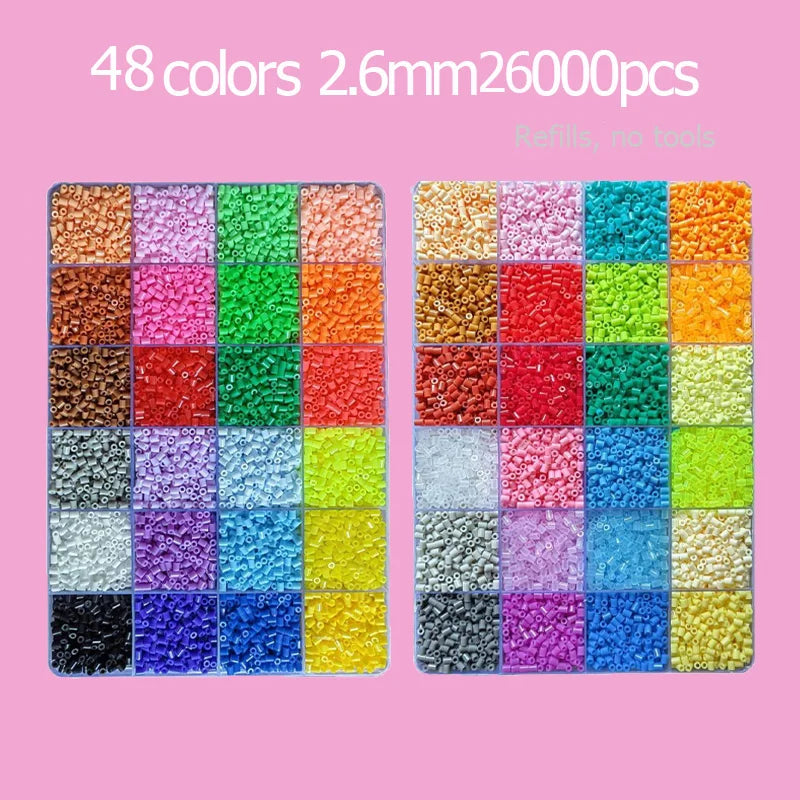“Hama Beads Box – Thermal Mosaic Ironing Beads for Education, DIY Fuse Beads Toy, Available in 24, 48, or 72 Colors, 2.6 mm or 5 mm.”