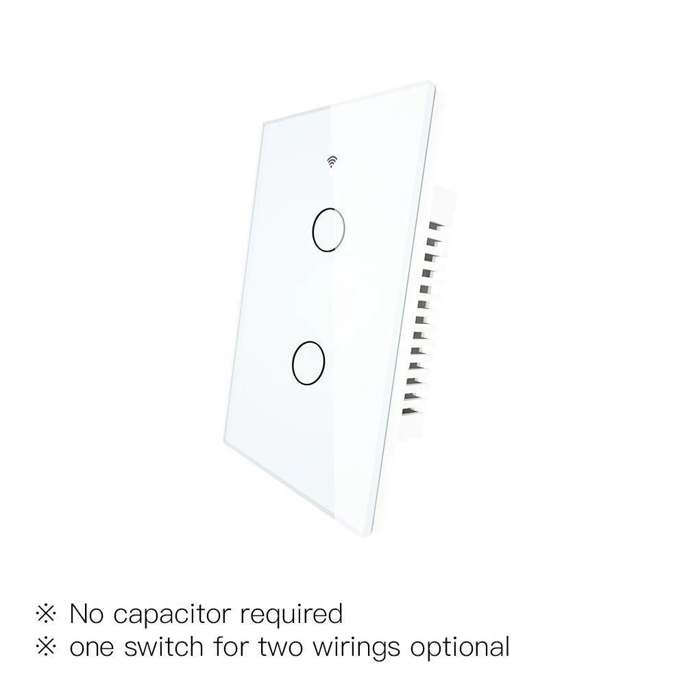 Moes ZigBee Wall Touch Smart Light Switch With Neutral/No Neutral No Capacitor Smart Life Works with Alexa Google Home