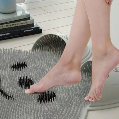 Rabbit Anti Slip Bath Mat Circular Massage Design Back Suction Cup Scrubber Foot Back Shower Anti Fall Device Bathroom Supplies