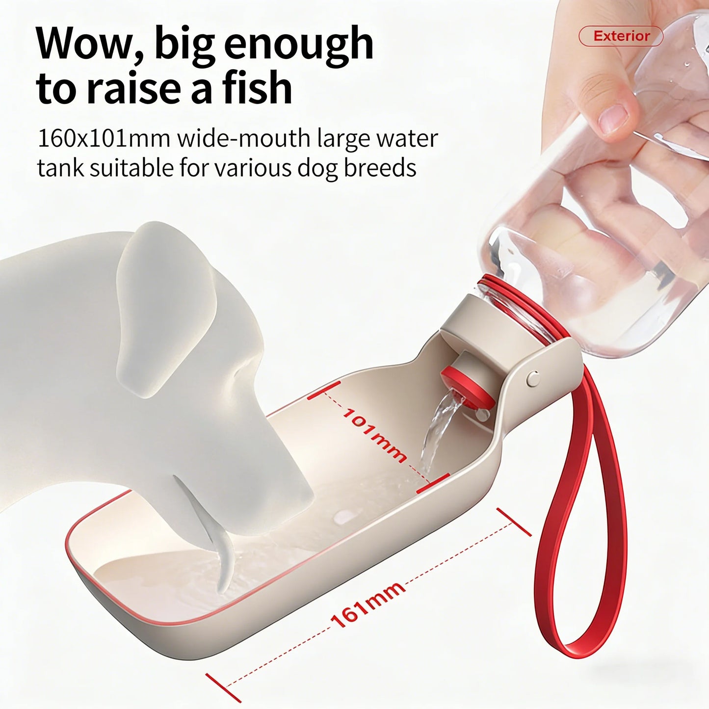 Dog Outdoor Water Bottle Portable Folding Water Dispenser Cat Feeding Water Bottle Dog Walking Pet Water Bottle Gadget With Hook