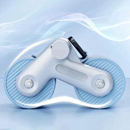 Auto Rebound Double Wheel Ab Roller With Phone Holder Non‑Slip Abdominal Exercise Roller Core Workout Equipment For Fit Beginner