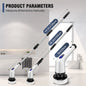 BRIEFNESS Cordless Electric Cleaning Brush 10in1 Multifunctional Spin Scrubber Kitchen Bathroom Rotary Cleaner Household
