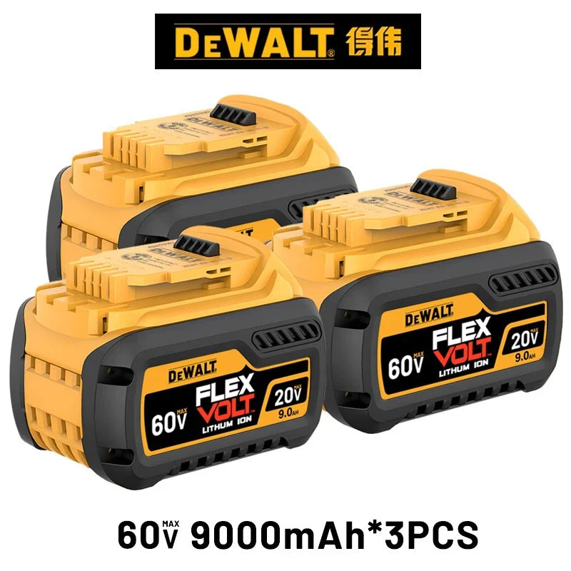 DeWALT 100% Original Battery 20V/60V 6Ah 9Ah MAX FlexVolt for DCB606 DCB205 DCB206 DCB209 DCB182 Power Tool with Charger