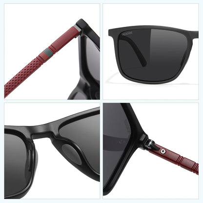 KDEAM 6.18 inch Frame Width Extra Large Size Polarized Sunglasses For Men Women Photochromic Sun Glasses Oversized With Case