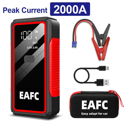 2000A Portable MultiFunction Emergency Booster Car Emergency Mobile Power Battery Charger 12V Car Jump Starter with LED Light