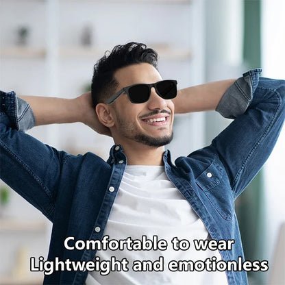 Lenovo Smart Glasses Remote Control Touch Photo Camera Translator Voice Assistant Adults Sunglasses Wireless Bluetooth Glasses