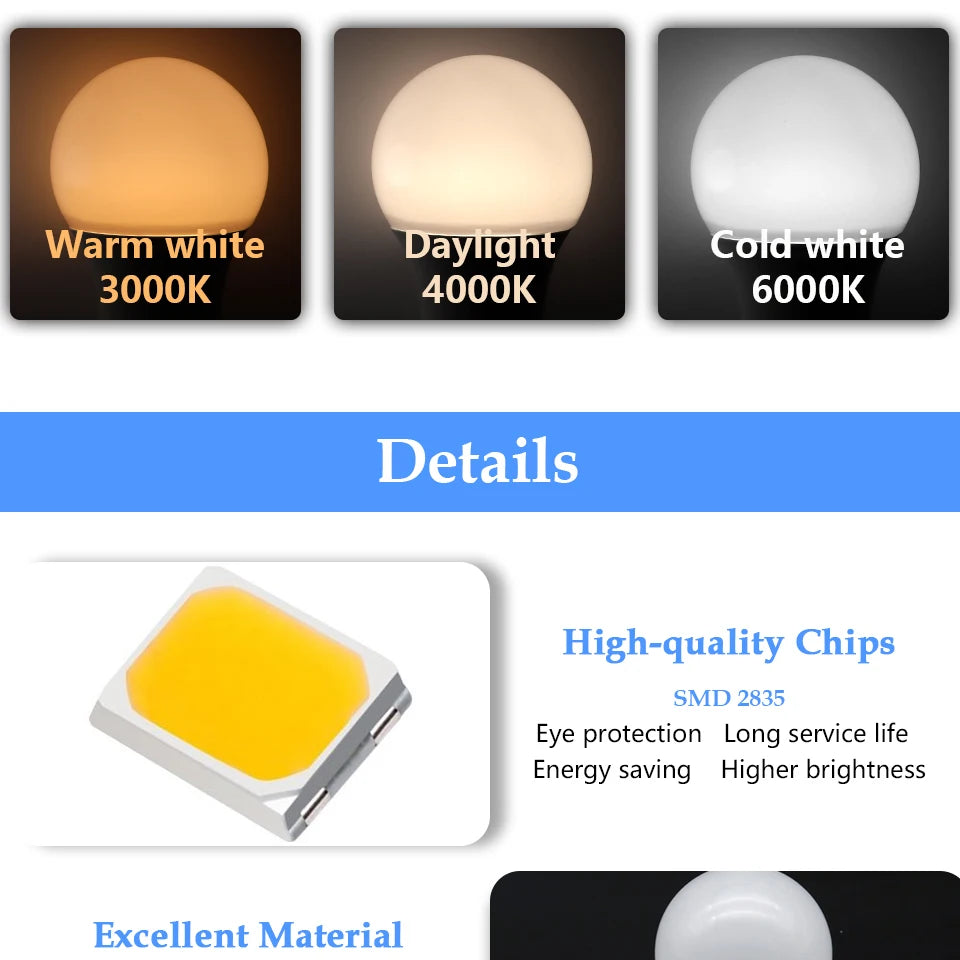 LED Dusk To Dawn Bulb 10W E27 B22 Sensor Outdoor Light AC220V AC110V  Day Night Light Auto ON/OFF LED Smart Lamp