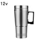 Electric Heating Car Kettle 12V/24V Car Electric Heating Cup 300ML Insulated Drink Mug Stainless Steel Travel Electric Kettle