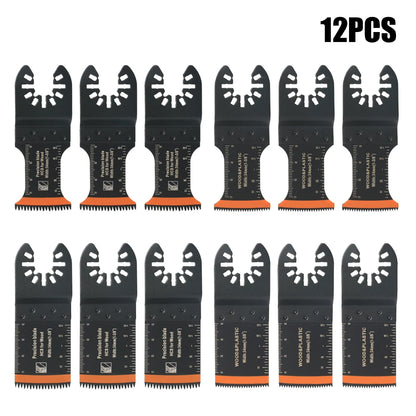 Japanese Tooth Carbide Oscillating Saw Blade Kit 10-39Pcs Arc Edge Oscillating Multitool Blades Precise Cut for Wood PVC Iron