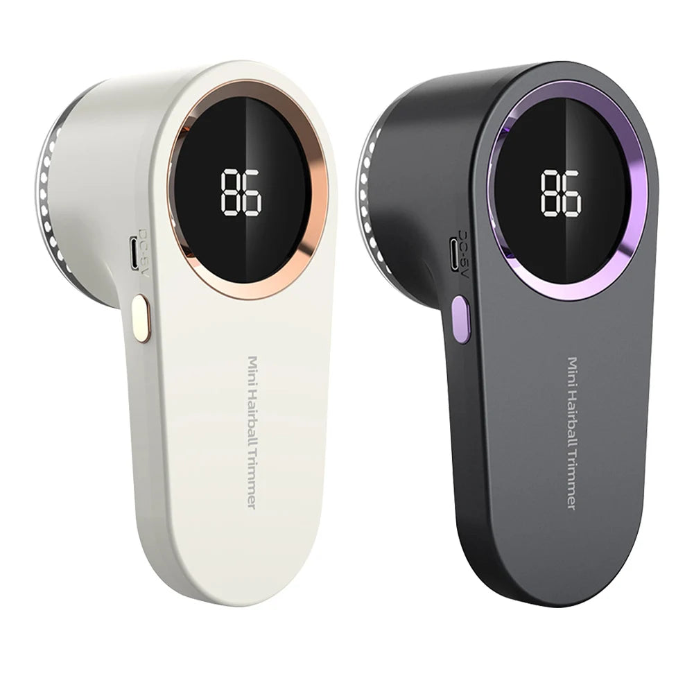 Electric Lint Remover Fabric Shaver Digital Display Electric Pellet Fluff Remover USB Rechargeable Ergonomic for Clothes Sweater