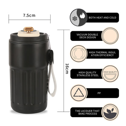 Stainless Steel Vacuum Insulated Travel Coffee Mug LED Temperature Display Insulated Mug with Lid 420ml