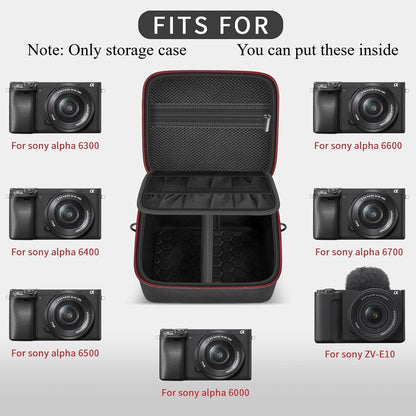 Camera Case for Sony Alpha ZV-E10 Alpha a6400/ a6700/ a6100/ a6000/ a6600/ a6500 Mirrorless Digital Camera, Hard Travel Bag with