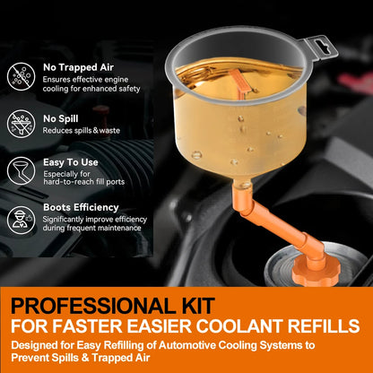 15Pcs/Set Pour Oil Tool Car Accessories Spill Proof Coolant Filling Kit Fit Universal Vehicles Plastic Filling Funnel Spout