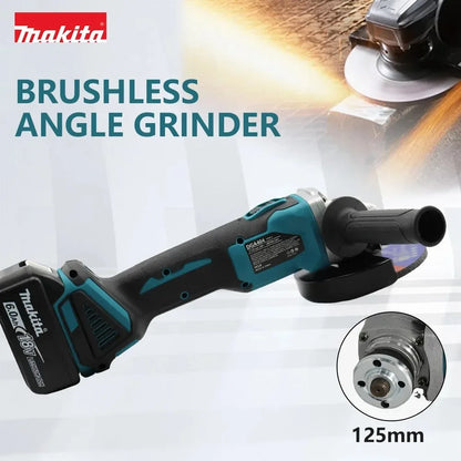 Makita DGA404 Cordless Brushless Angle Grinder Polishing Cutting Machine Electric Tool Compatible with 18V Battery 100mm/125mm