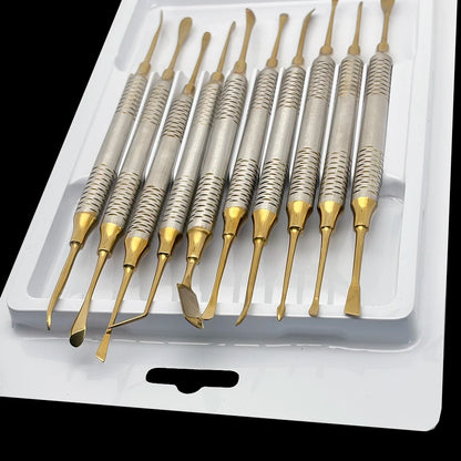 Set Dental Implant Periosteal Elevator Separator Peristeel Splitter Tool for Reflecting and Retracting Titanium