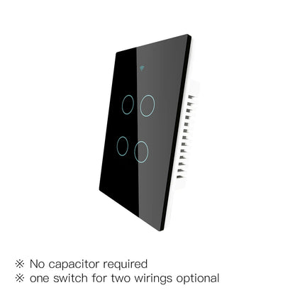 Moes ZigBee Wall Touch Smart Light Switch With Neutral/No Neutral No Capacitor Smart Life Works with Alexa Google Home