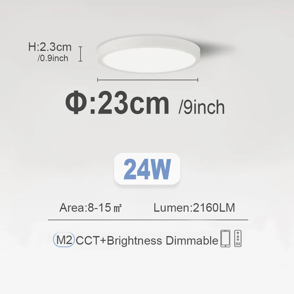 LED Ceiling Lights 220V Ultra-thin Ceiling Lamps Modern Chandelier Panel Lighting Fixture Waterproof Dustproof Three Proof Light