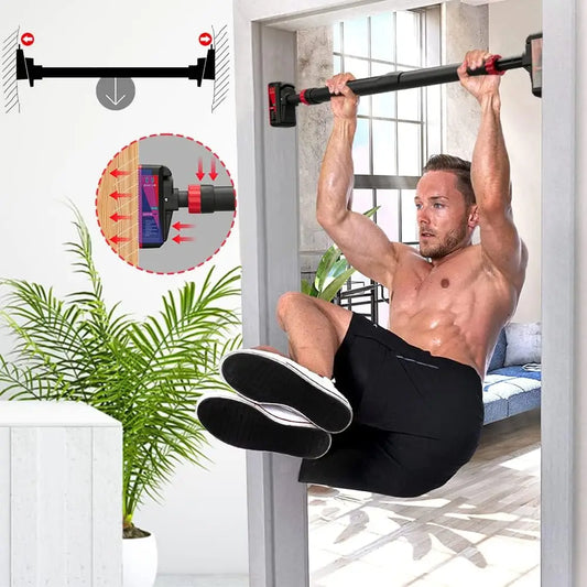 Portable Adjustable Pull Up Bar for Doorway Upper Body Workout Training with Locking Mechanism No Screw Installation Max 440 Lbs