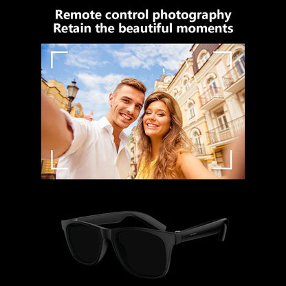 Lenovo Smart Glasses Remote Control Touch Photo Camera Translator Voice Assistant Adults Sunglasses Wireless Bluetooth Glasses