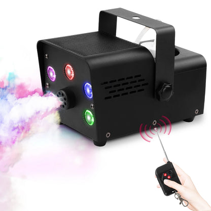 U'King 500W Fog Machine 5PCS RGB LED Beads Smoke Machine for DJ Disco Christmas Wireless Remote Control Stage Fogger Ejector