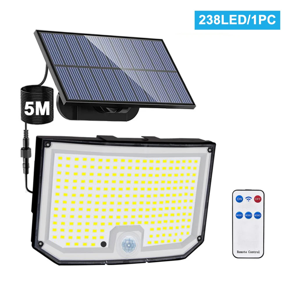 Solar Lights Outdoor 366/400/318 LED Motion Sensor Security Lights IP65 Waterproof Solar Powered Flood Lights for Garden Yard