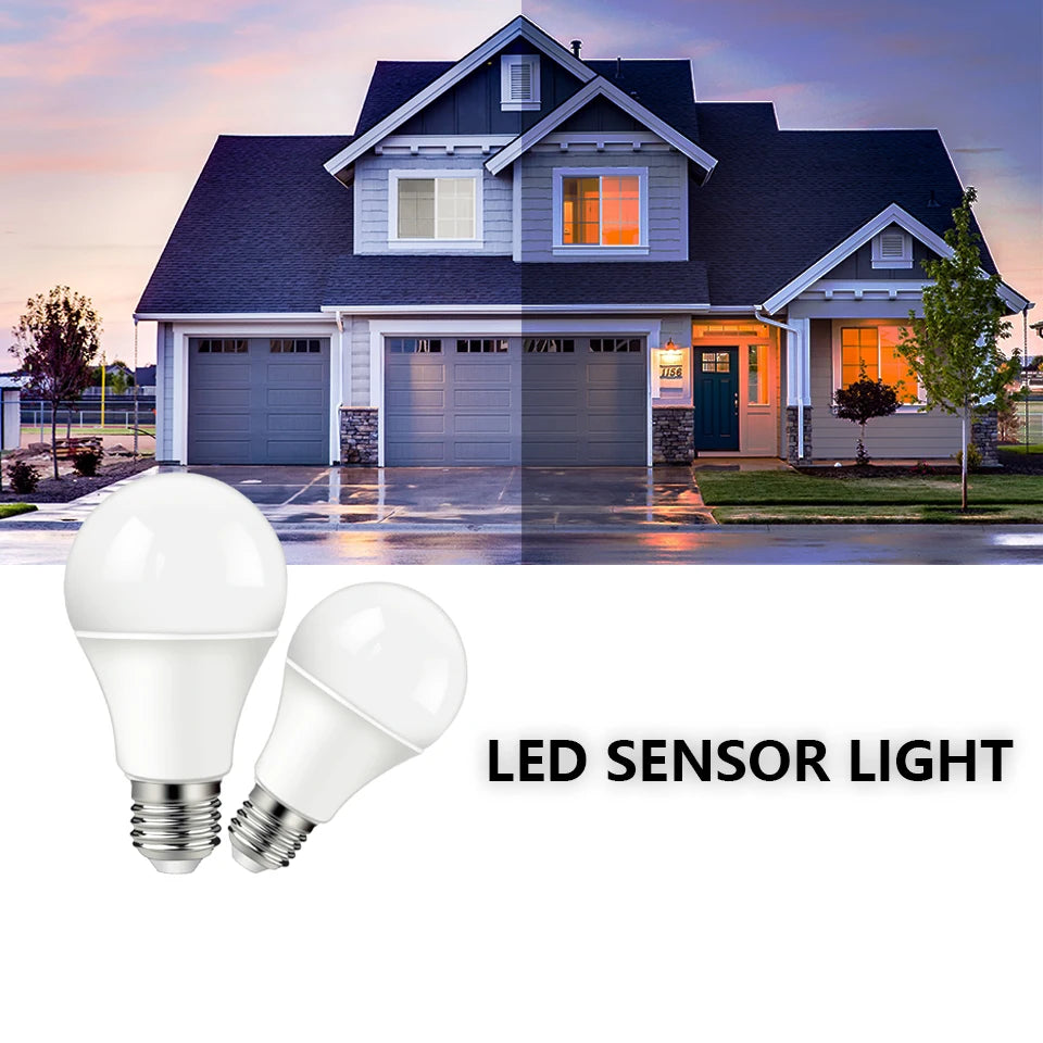 LED Dusk To Dawn Bulb 10W E27 B22 Sensor Outdoor Light AC220V AC110V  Day Night Light Auto ON/OFF LED Smart Lamp