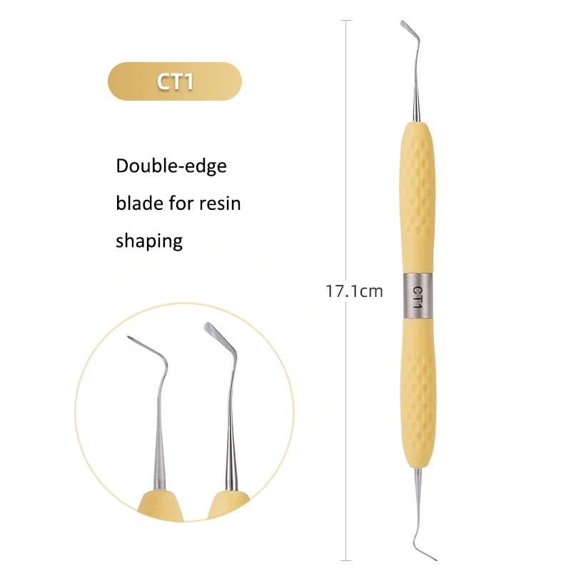 Dental Resin Spatulas Resin Filler Aesthetic Restoration Kit Silicone Handle For LM Resin Knife Plastic Dresser Dentistry Tool