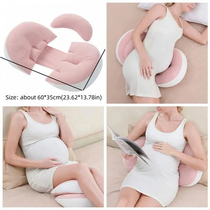 Pregnant Women's Waist Pillow U Shaped Comfort Maternity Pillow Soft Abdominal Support Pregnancy Cushion Sleeping Cushion