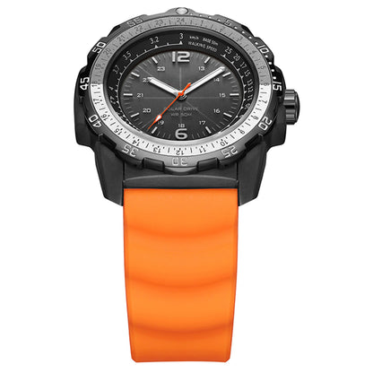 Men's Solar Powered Digital Watch 50M Waterproof Outdoor Sports Watch Luminous Watch