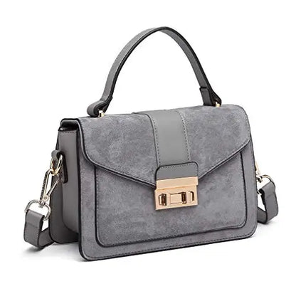 Miss Lulu Crossbody Bag for Women, Small Women's Top-Handle Bags, Suede Handbags for Shopping Traveling