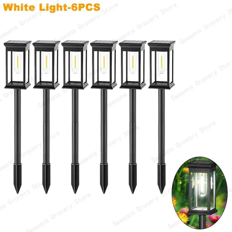 Waterproof LED Solar Lights for Garden Yard Driveway - Automatic Pathway Lighting Outdoor Landscape Lighting Auto On/Off at Dusk