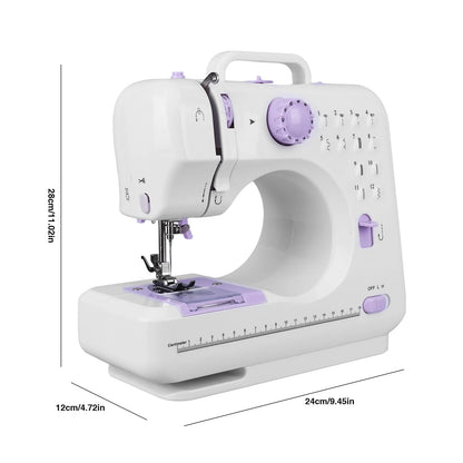 12 Stitches Sewing Machine with Foot Pedal Household Sewing Machine Non-Slip 505A Knitting Machine for DIY Home Sewing Mending