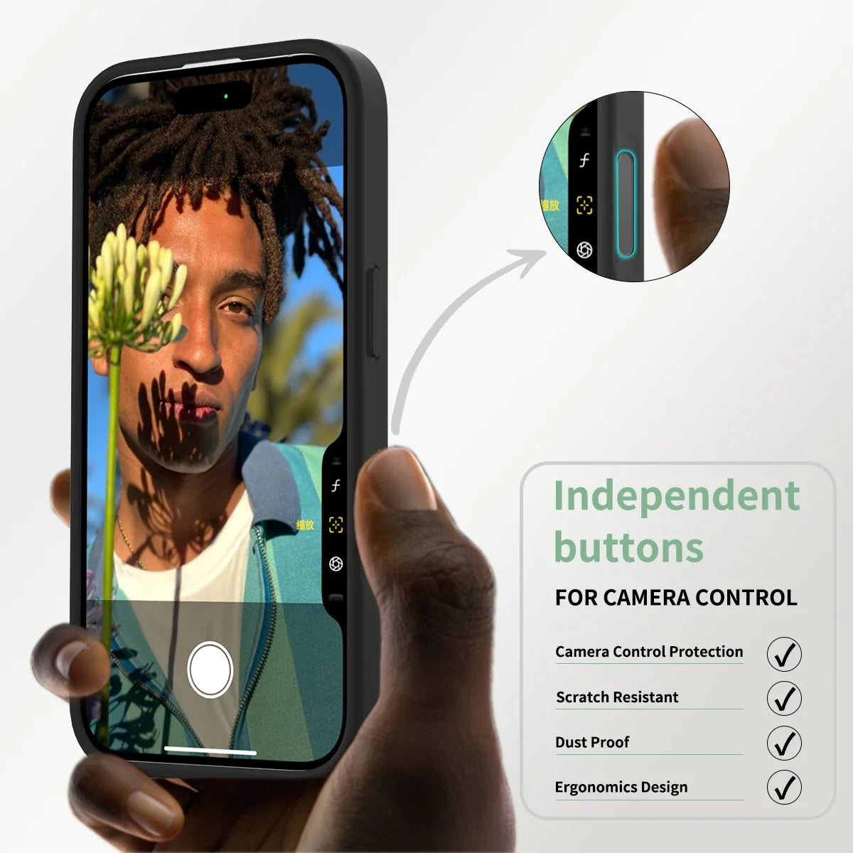 Camera Control Capture Button Case For Magsafe Mag Safe iPhone 16 Pro Max Plus 16Pro 16Plus iPhone16 Matte Black Phone Cover