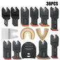 Japanese Tooth Carbide Oscillating Saw Blade Kit 10-39Pcs Arc Edge Oscillating Multitool Blades Precise Cut for Wood PVC Iron