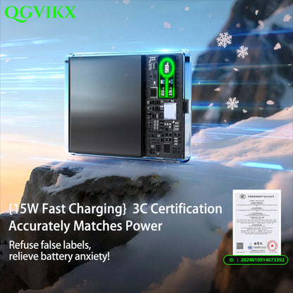 10000mAh 3 in 1 Power Bank for Magsafe Magnetic Wireless 20W Fast Charging, External Battery for IPhone 17 - 12 Airpods IWatch