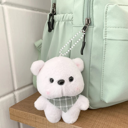 College Student Rucksack Large Capacity Casual Book Bags with Cute Pendant Simple Adjustable Strap Fashion for Outdoor Sport