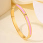 ZAKOL 5/1pcs Sparkling Zirconia Inlaid Stainless Steel Bracelet Set for Women Stackable Bangles Fashion Non Fading Jewelry Gift