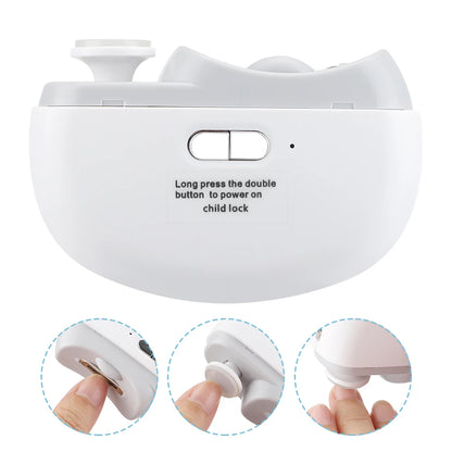 Electric Nail Clipper 2-in-1 Manicure Polishing Machine for Adult And Baby Fingernails - Automatic Trimmer And Cutter Grinder